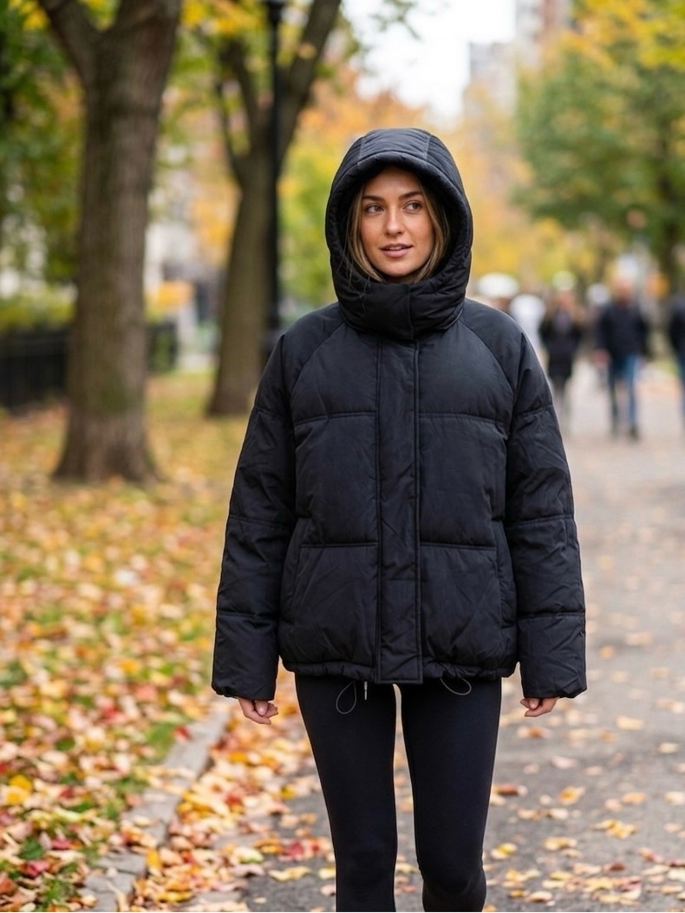 Express Black Quilted Jacket with Sherpa Lining